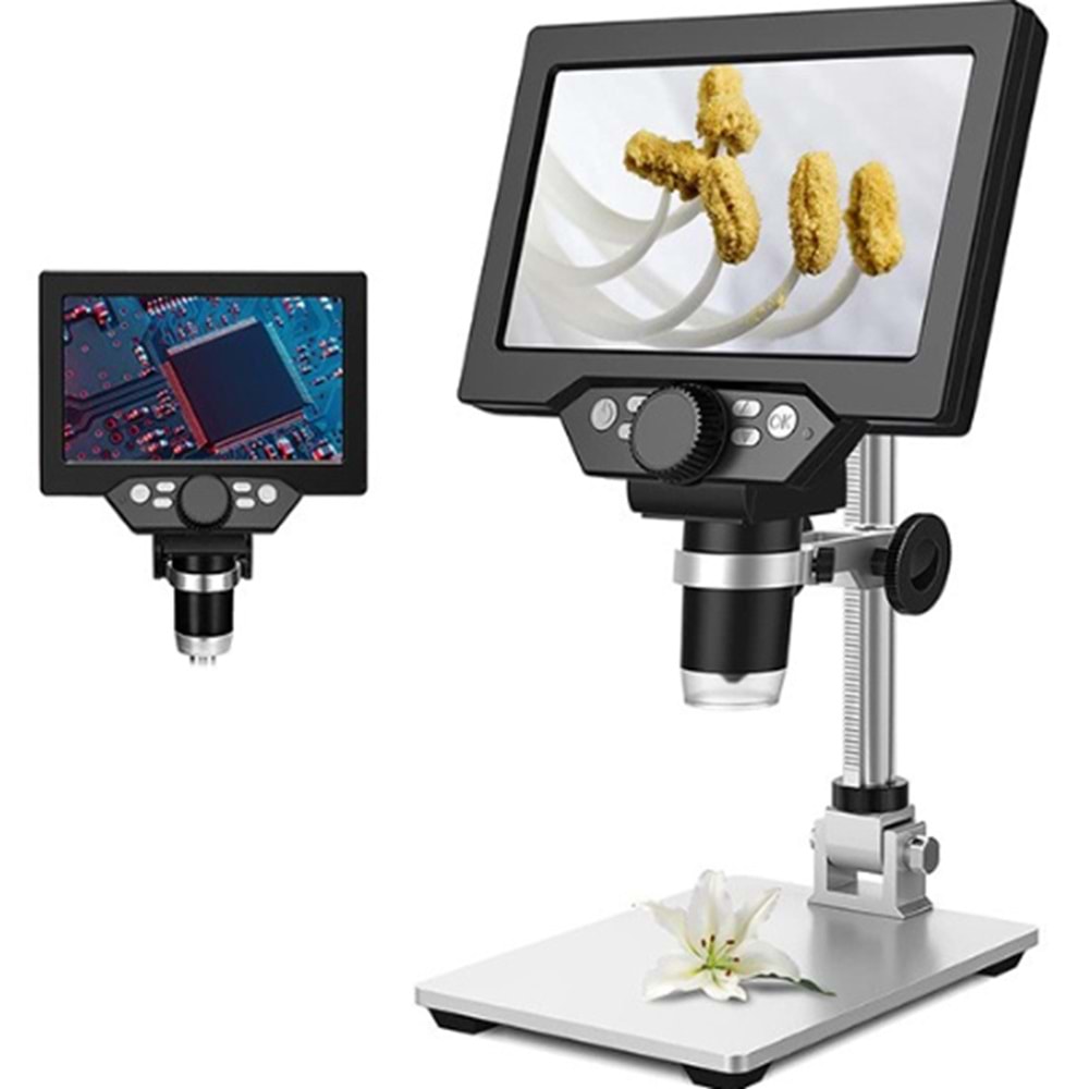AOB G1200 Plus+ Renkli Ekranlı Dijital Mikroskop 1200X
