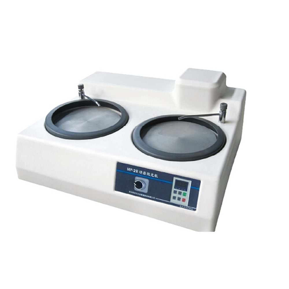 Metalografik Zımparalama ve Parlatma Makinası Dijital devir ayarlı çift diskli 250 mm