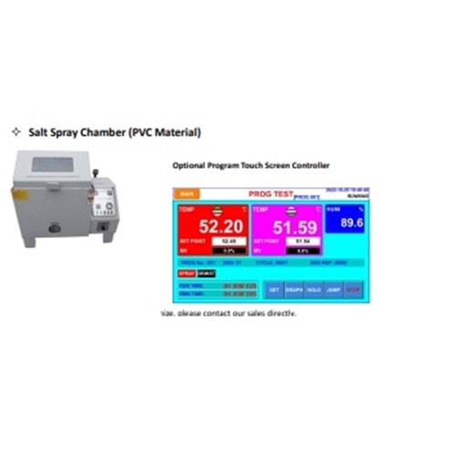 PVC Tuz Püskürtme Korozyon Odası - İTHAL ÜRÜN-900*600*500 mm Dokunmatik ekran
