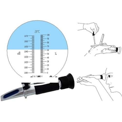 Tuzluluk ve Yoğunluk Ölçer Refraktometre