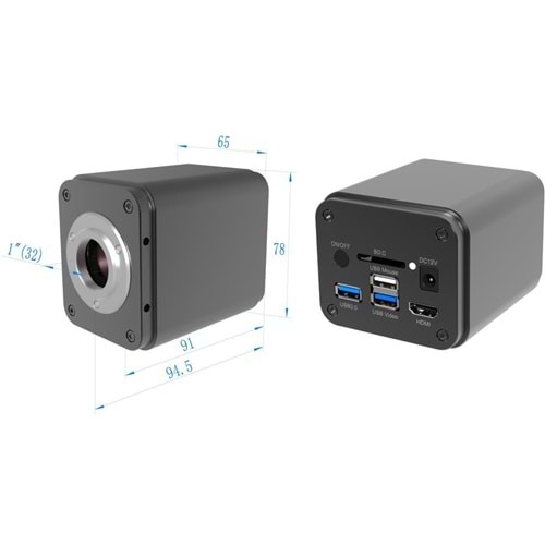 X5FCAM4K8MPA Otomatik Odaklama HDMI/WiFi/USB Çoklu çıkışlı C-mount