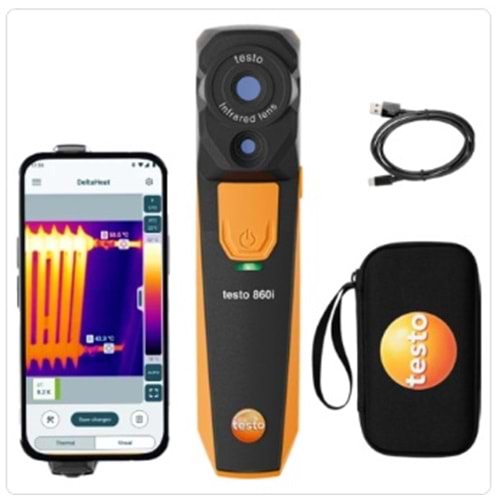 Testo 860İ Akıllı Termal Kamera Sıcaklık ve Su Kaçağı Tespit Cihazı | Çantalı Set